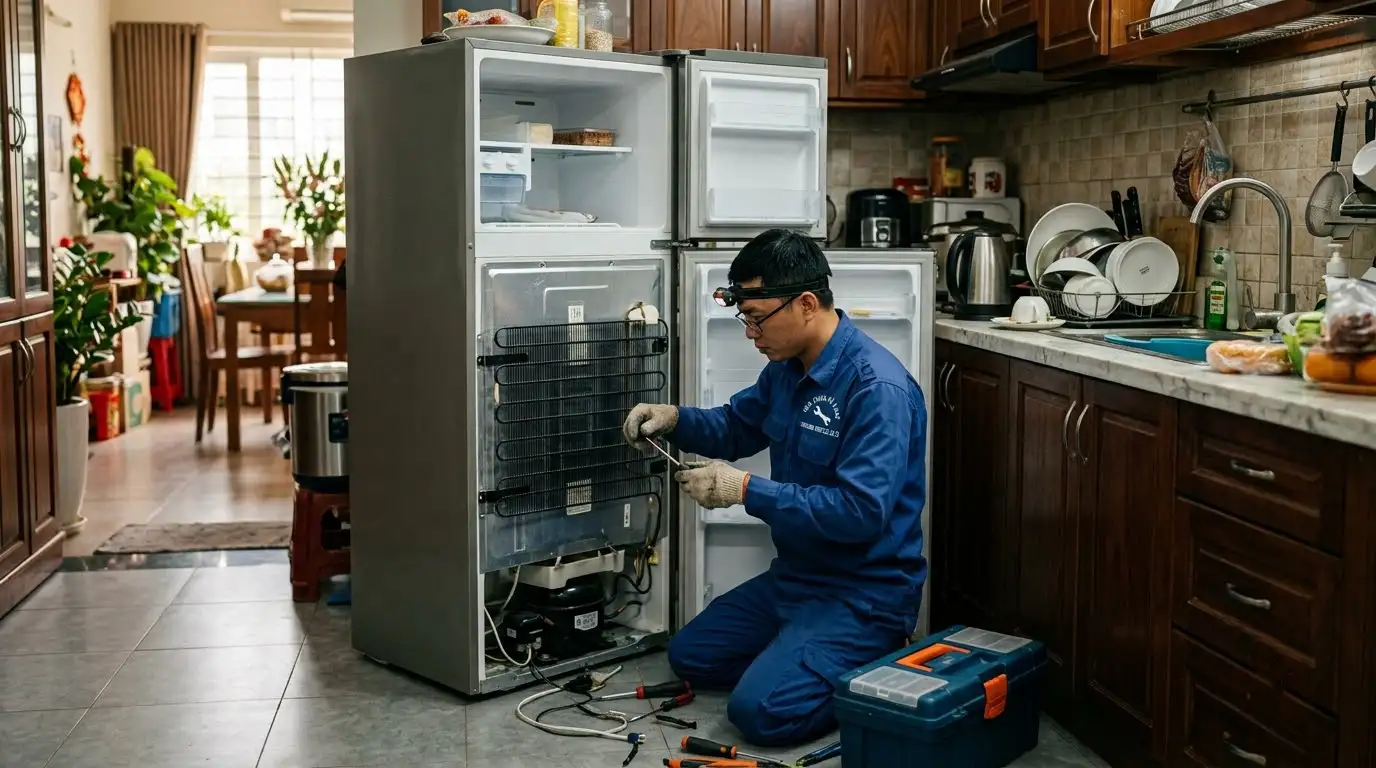 khử mùi hôi tủ lạnh chuyên sâu tại nhà