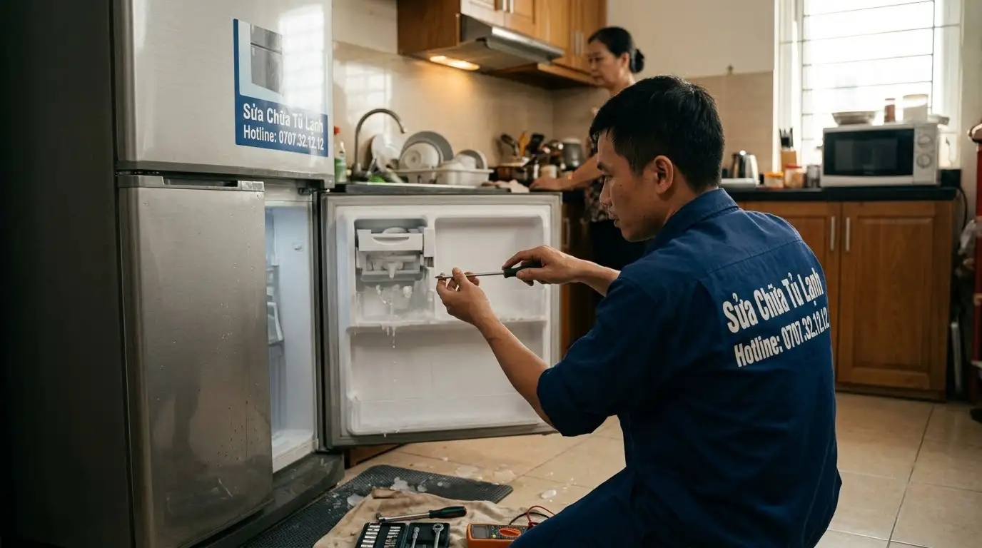 bảng giá sửa chữa ngăn đá tủ lạnh bị tan đá chính hãng