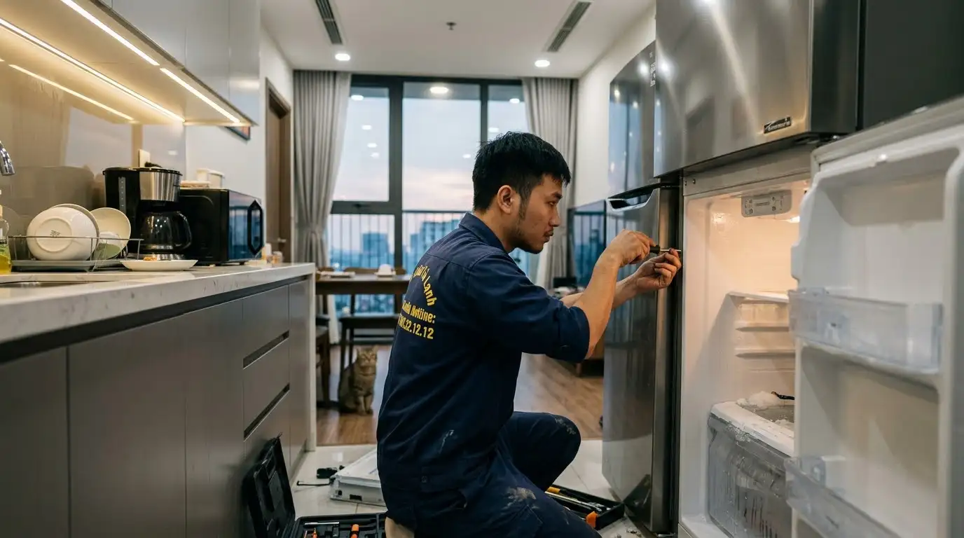 thao tác đo kiểm tra sò lạnh âm tủ bằng đồng hồ vạn năng
