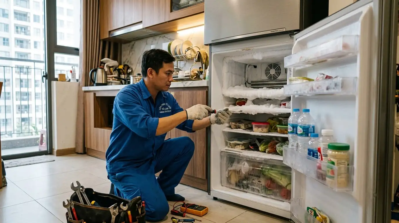 Kiểm tra cảm biến nhiệt độ và cửa gió tủ lạnh