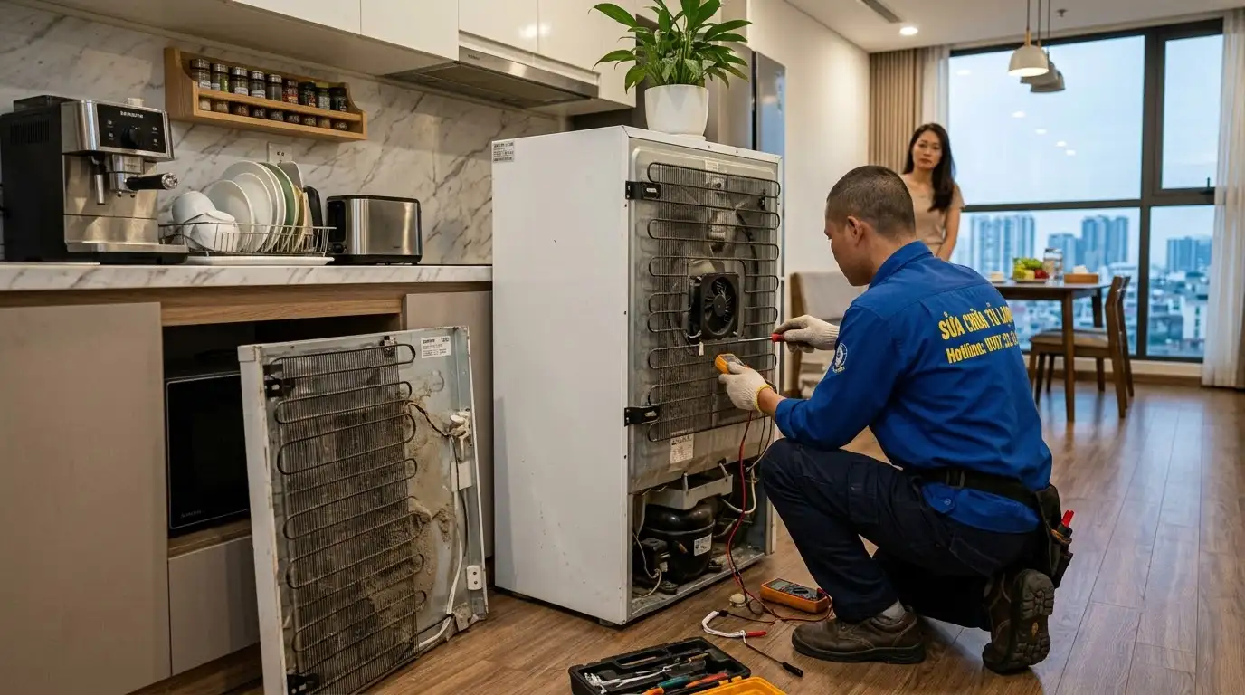 Bảng giá thay ron tủ lạnh bị hở và linh kiện chính hãng
