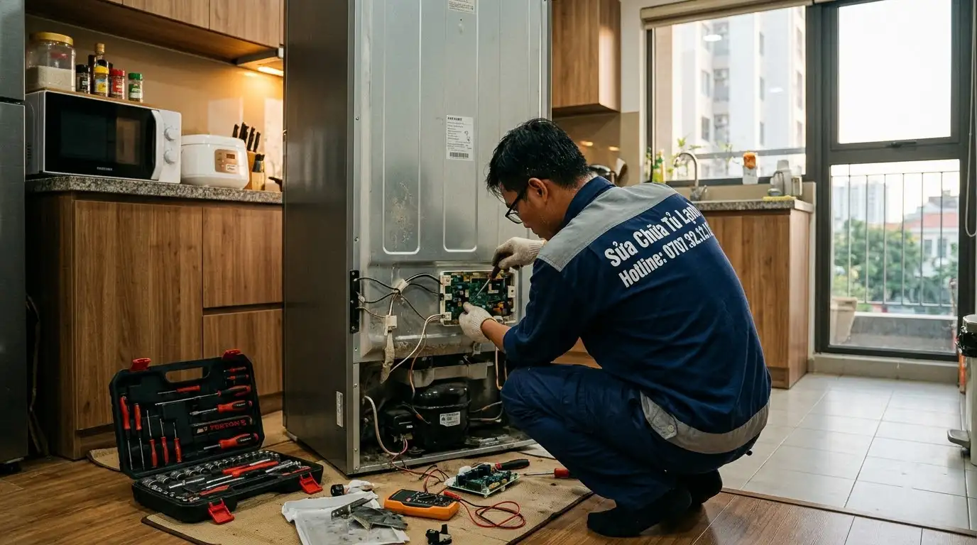 Thợ sửa tủ lạnh Bình Chánh chuyên nghiệp đo dòng tải