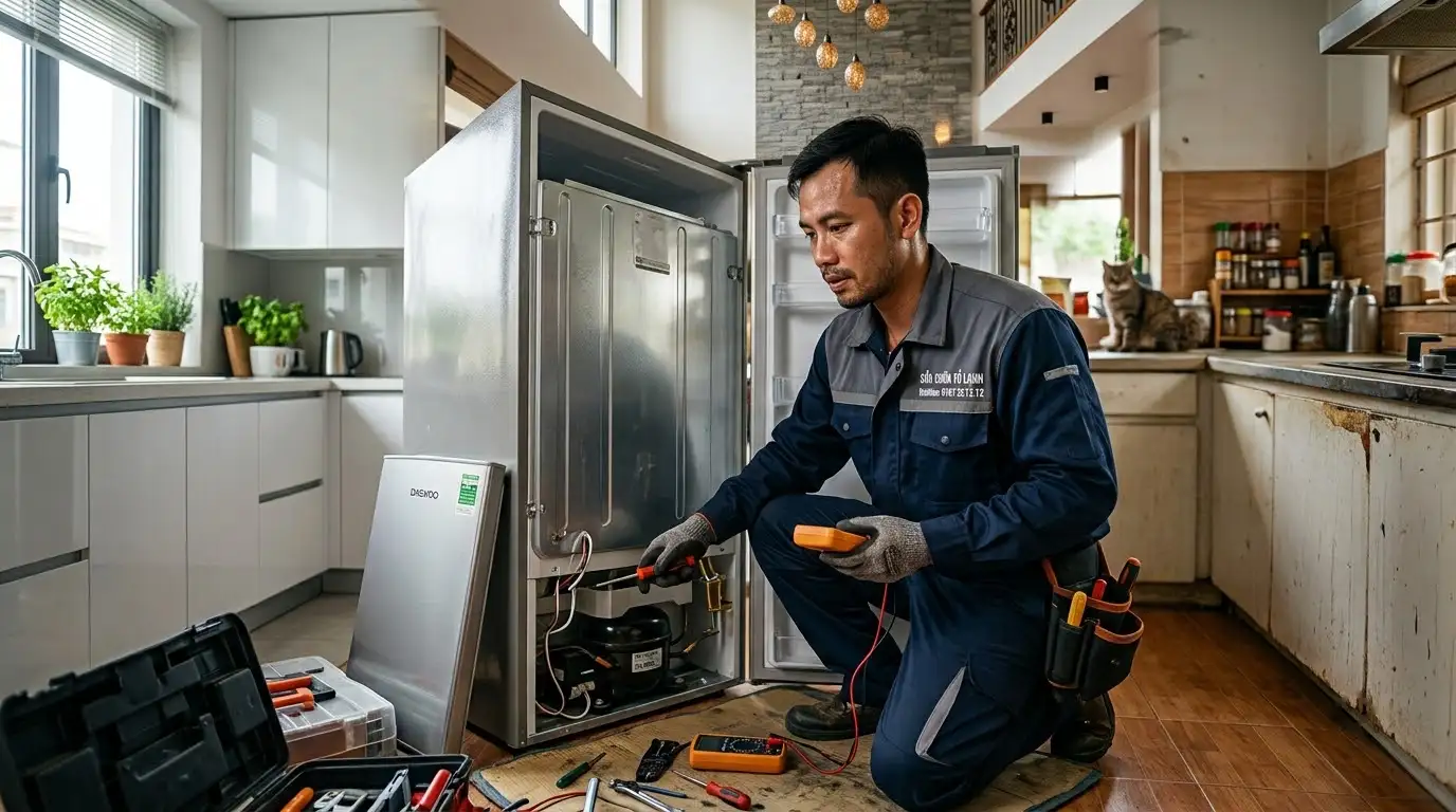 Quy trình sửa chữa tủ lạnh Daewoo tận nơi chuyên nghiệp