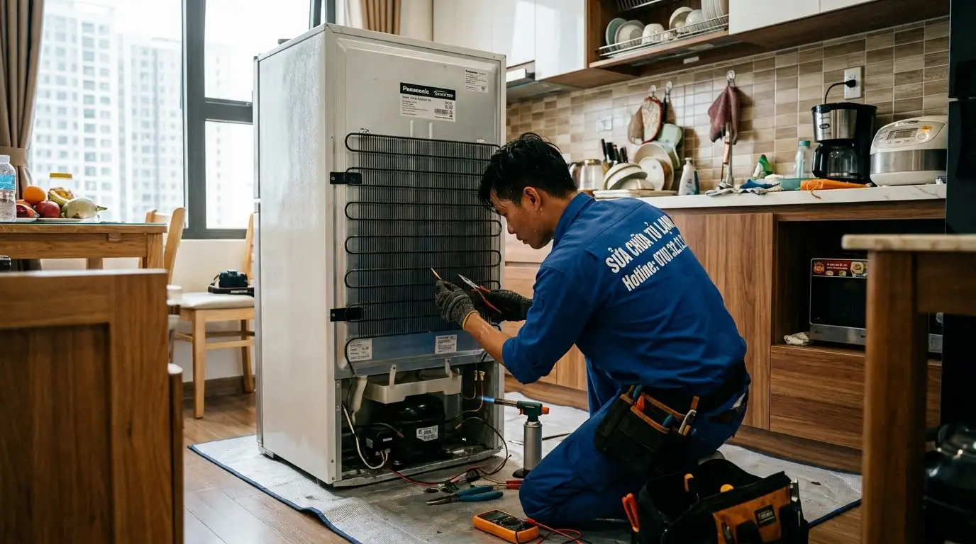 Quy trình đo kiểm tra bo mạch và cuộn dây máy nén tủ lạnh Panasonic