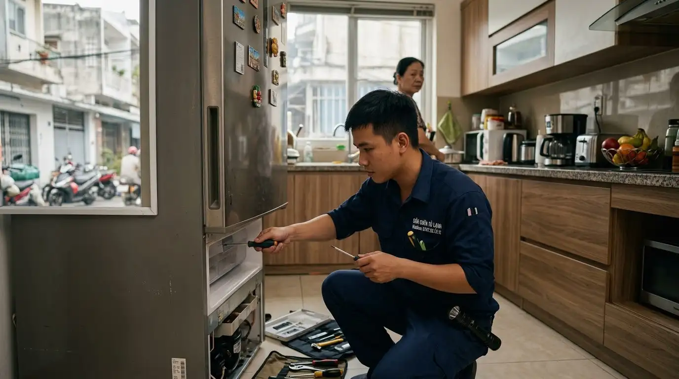 Sửa tủ lạnh phường Bàn Cờ bảng giá linh kiện chính hãng