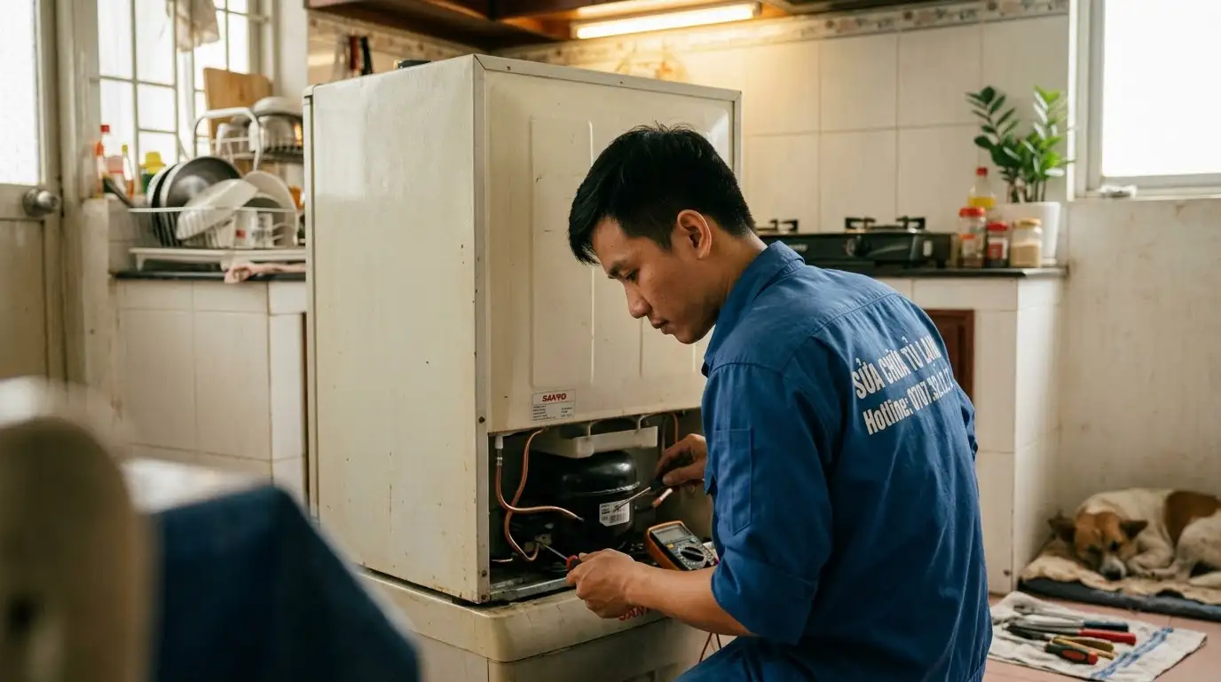 Sửa tủ lạnh phường Bình Tây báo giá minh bạch