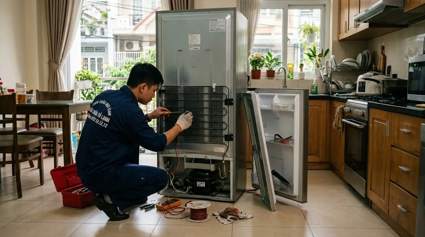 Kiểm tra hệ thống tuần hoàn môi chất lạnh trong tủ lạnh