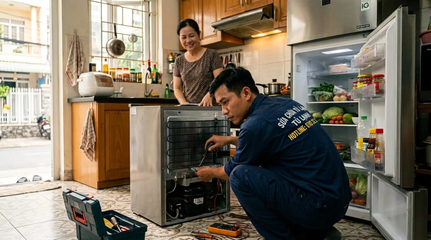 Sửa tủ lạnh phường Hạnh Thông chuyên nghiệp tại nhà