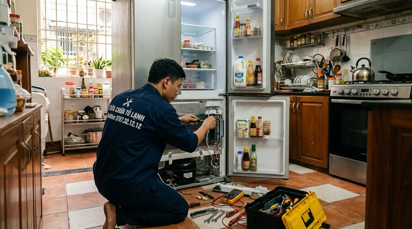 Sửa tủ lạnh phường Long Trường cam kết linh kiện zin