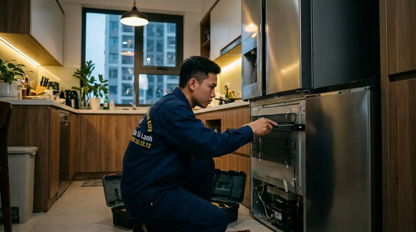 Quy trình sửa chữa tủ lạnh tại nhà phường Nhiêu Lộc dứt điểm