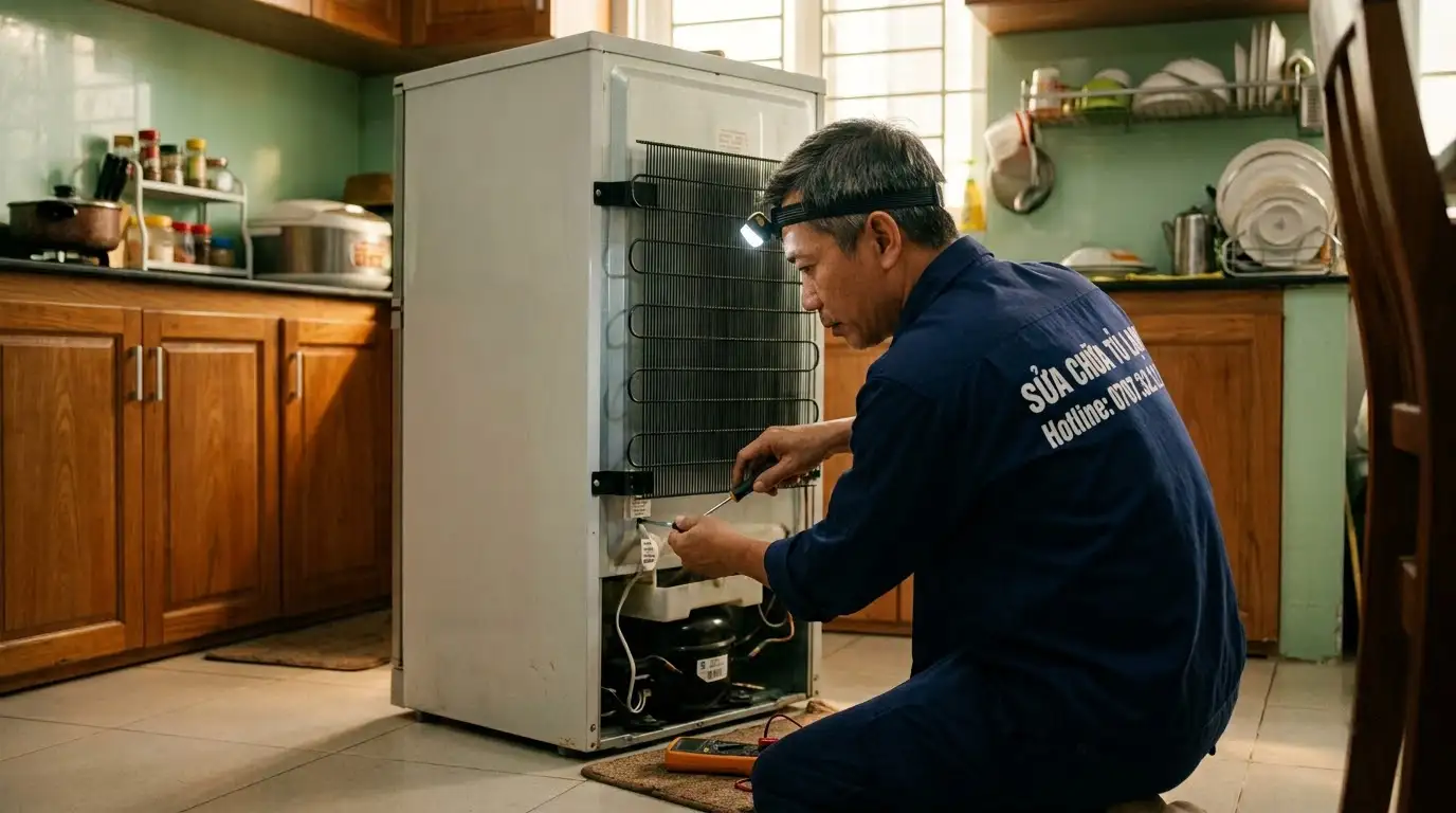 Kiểm tra hệ thống xả đá tủ lạnh chính xác chuyên nghiệp