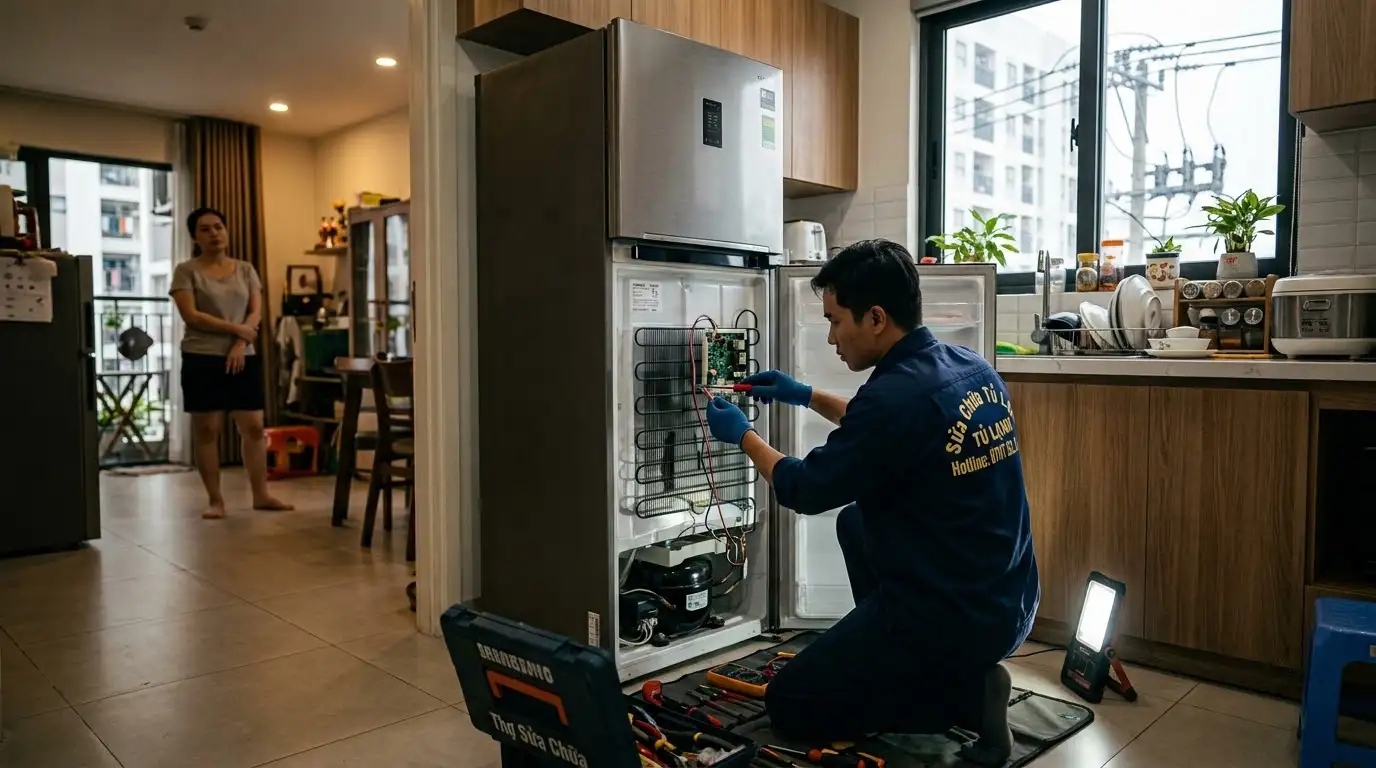 Quy trình sửa chữa tủ lạnh tại nhà phường Phú Thọ Hòa chuyên nghiệp