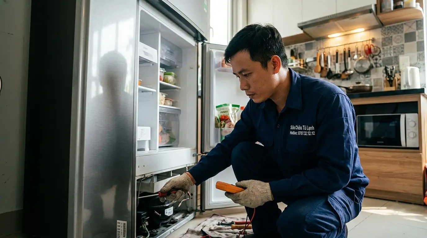 Sửa tủ lạnh phường Tân Hòa kiểm tra chu trình xả đá tự động