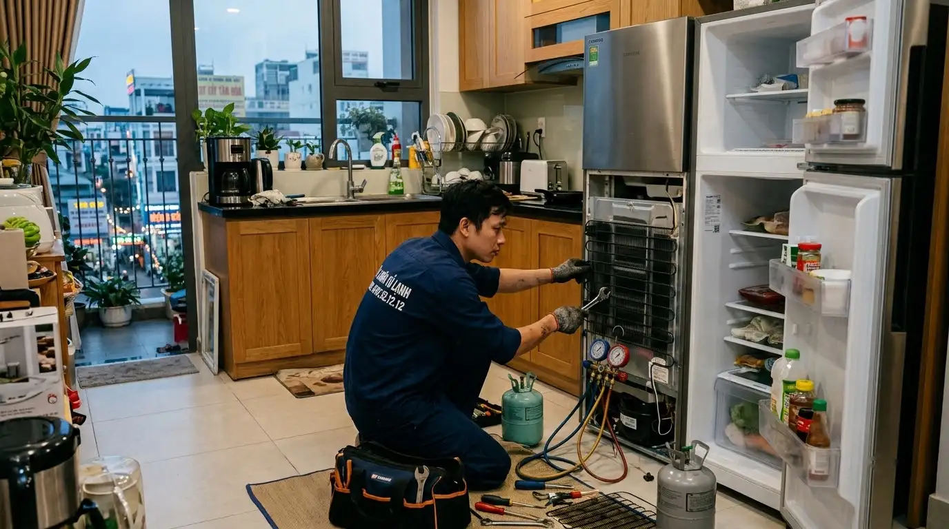 Sửa tủ lạnh phường Tân Hòa báo giá linh kiện chính hãng