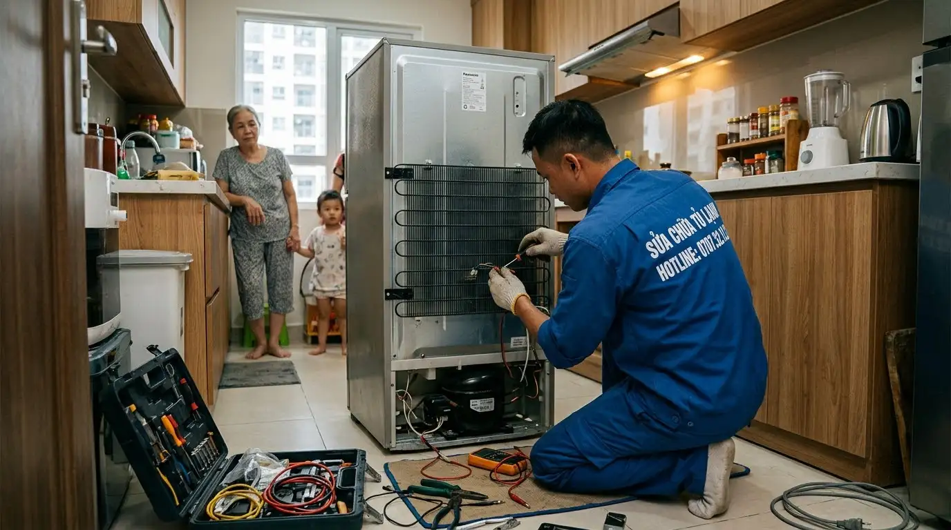 Thợ sửa tủ lạnh phường Tân Sơn đến kiểm tra tại nhà