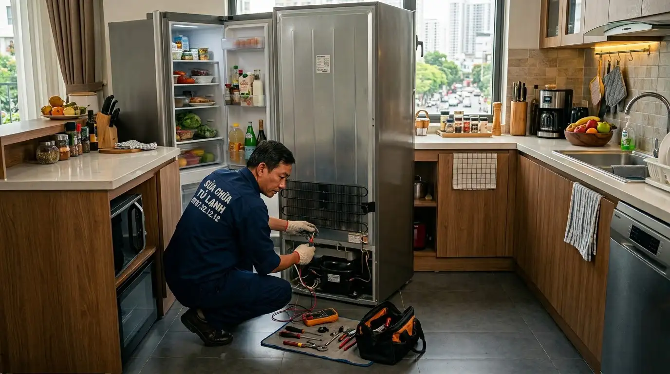Thợ sửa tủ lạnh phường Tân Thuận thay thế linh kiện