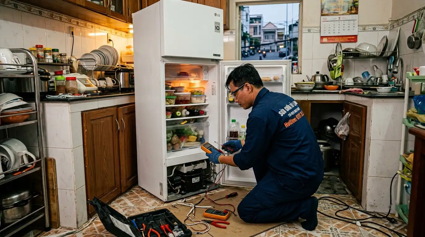 Sửa tủ lạnh phường Thạnh Mỹ Tây chuyên nghiệp