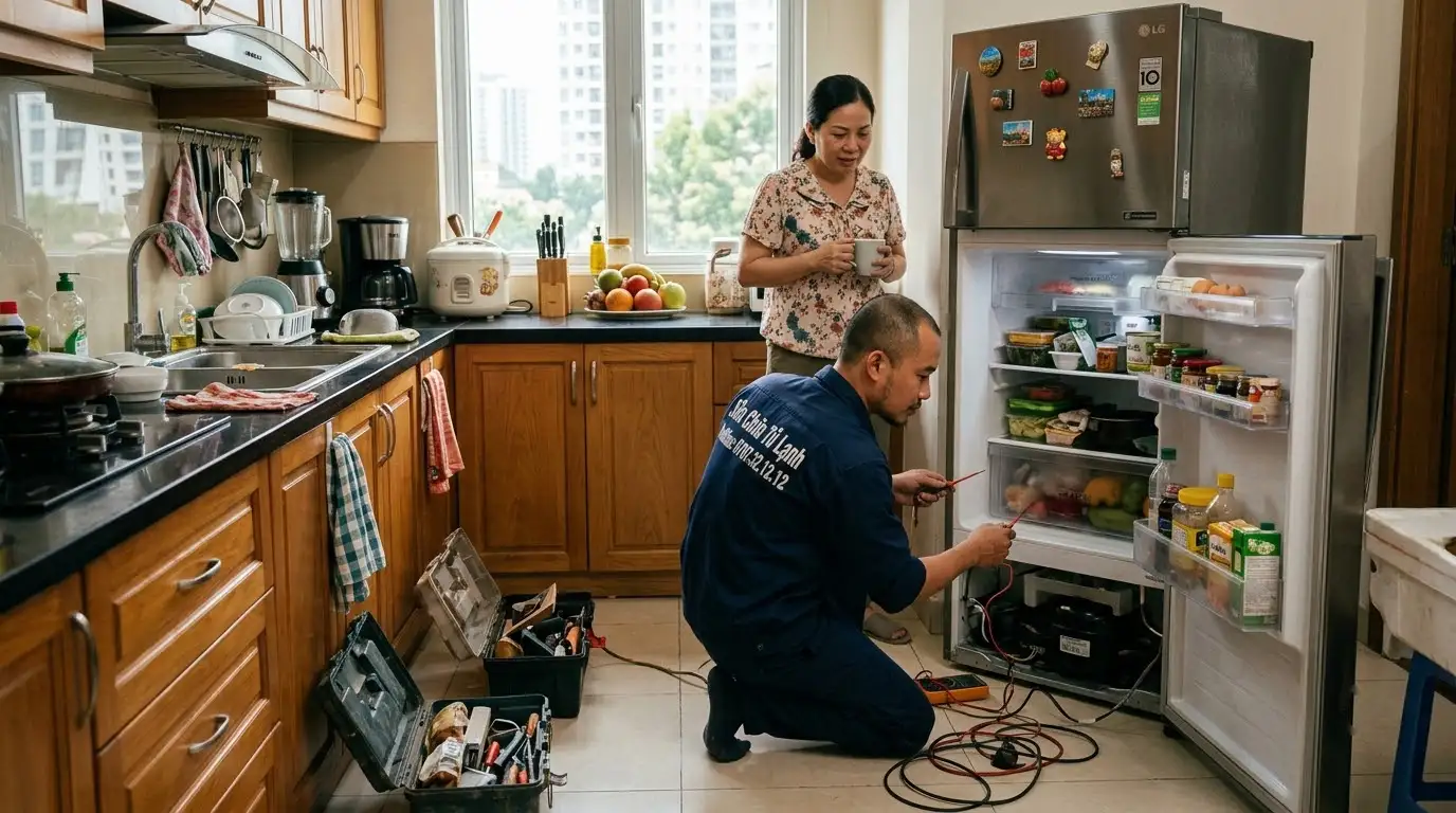 Bảng giá dịch vụ sửa tủ lạnh phường Trung Mỹ Tây