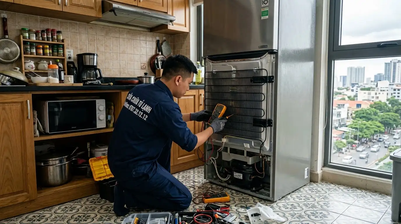 Sửa tủ lạnh quận 1 kiểm tra thiết bị tận nhà