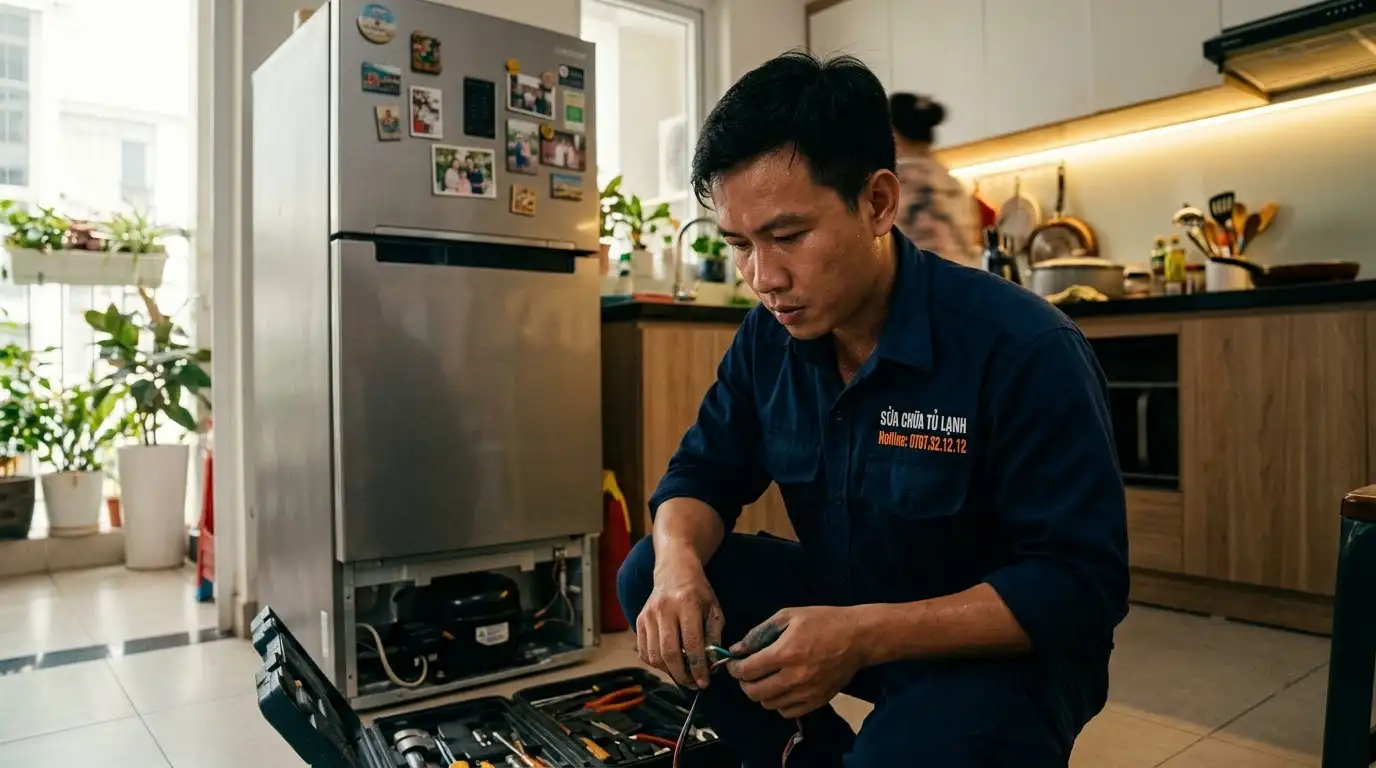 Thợ sửa tủ lạnh quận 10 kiểm tra thiết bị