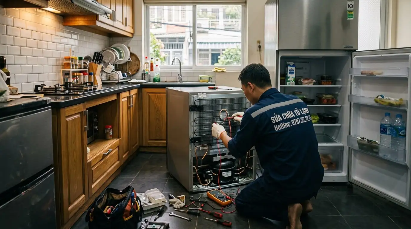 Sửa tủ lạnh quận 11 cam kết linh kiện zin bảo hành dài hạn