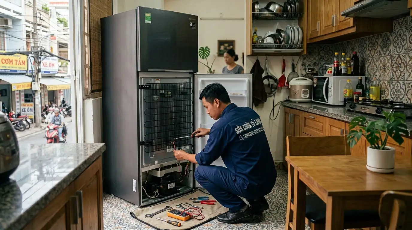 Quy trình sửa tủ lạnh tại nhà quận 5 chuyên nghiệp