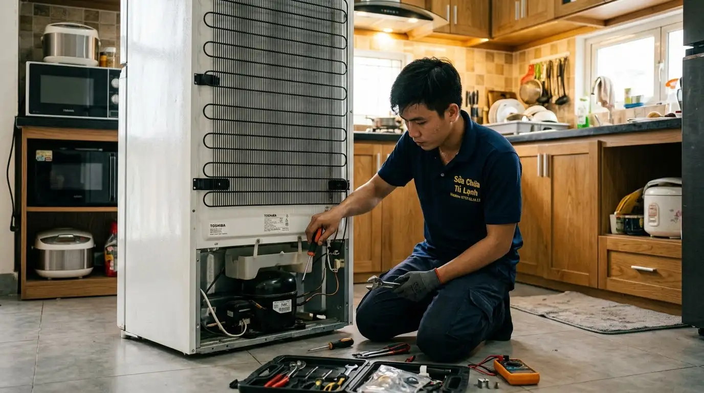 Thợ sửa tủ lạnh quận 6 thao tác chuyên nghiệp tại nhà