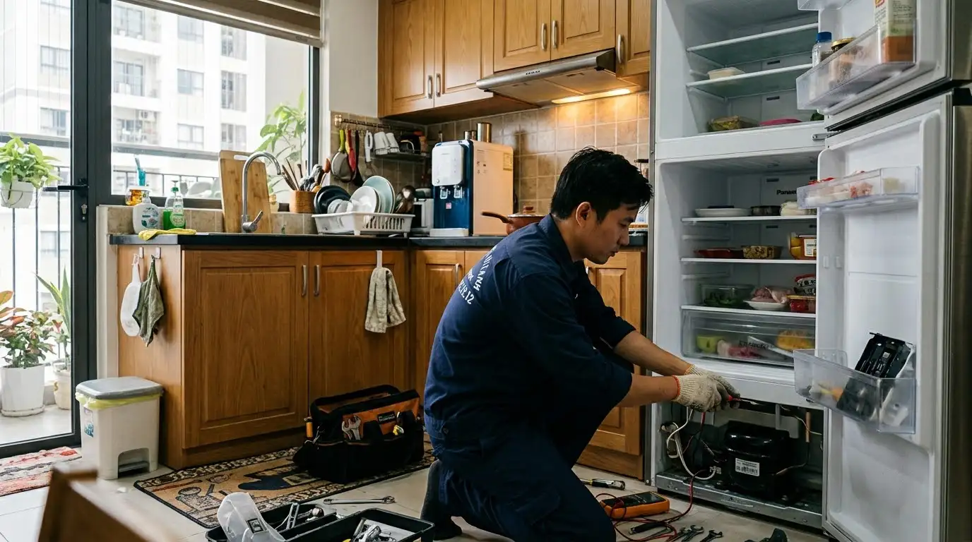Dịch vụ sửa tủ lạnh quận 9 nạp gas hút chân không