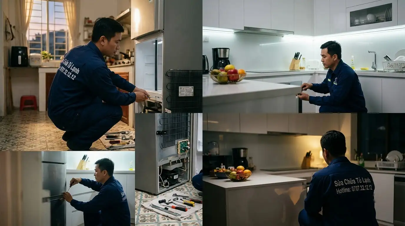 Kiểm tra nghiệm thu tủ lạnh sau khi sửa chữa tại quận Bình Thạnh