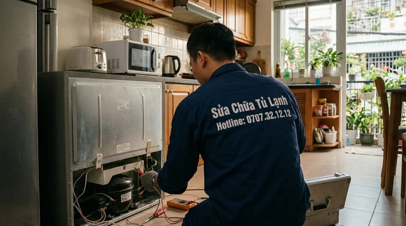 Thợ sửa tủ lạnh quận Gò Vấp kiểm tra bo mạch