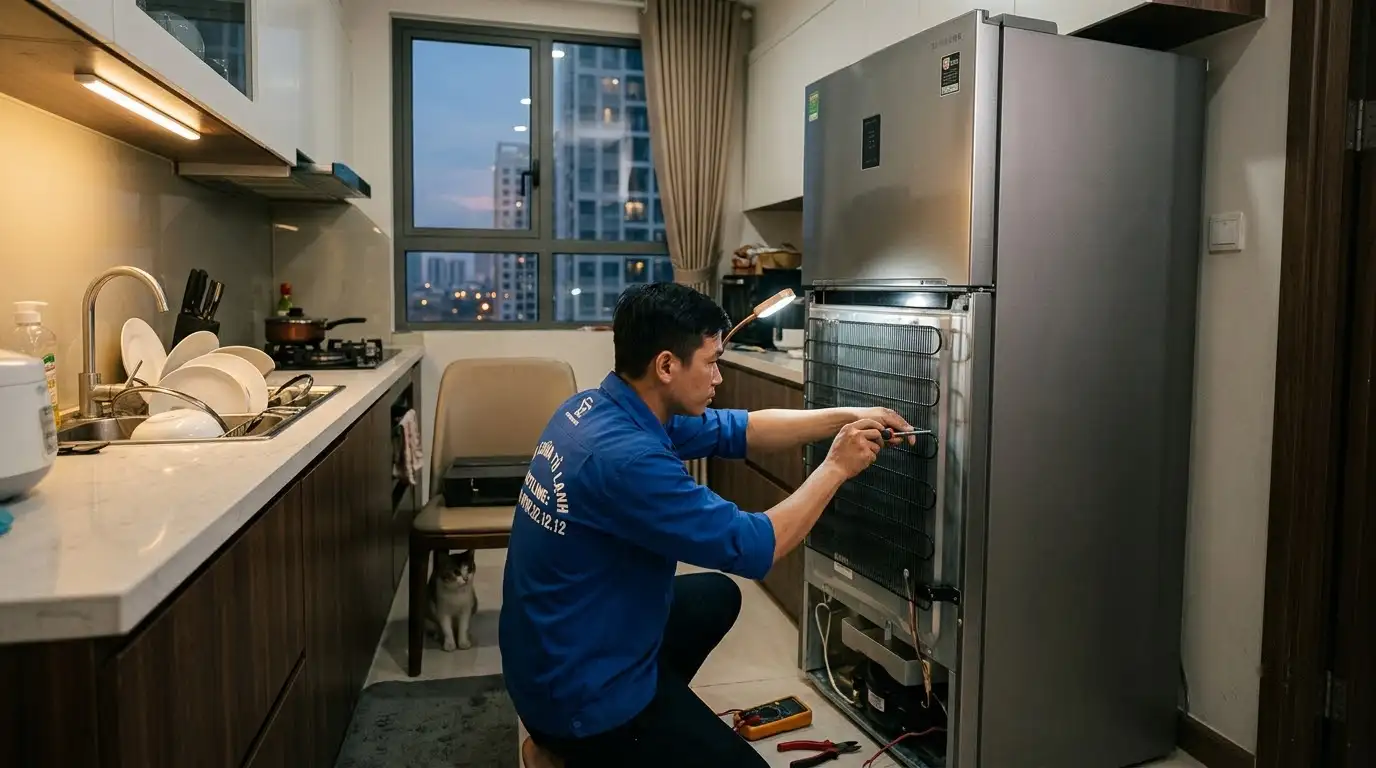 Quy trình sửa tủ lạnh tại nhà quận Thủ Đức chuẩn SOP
