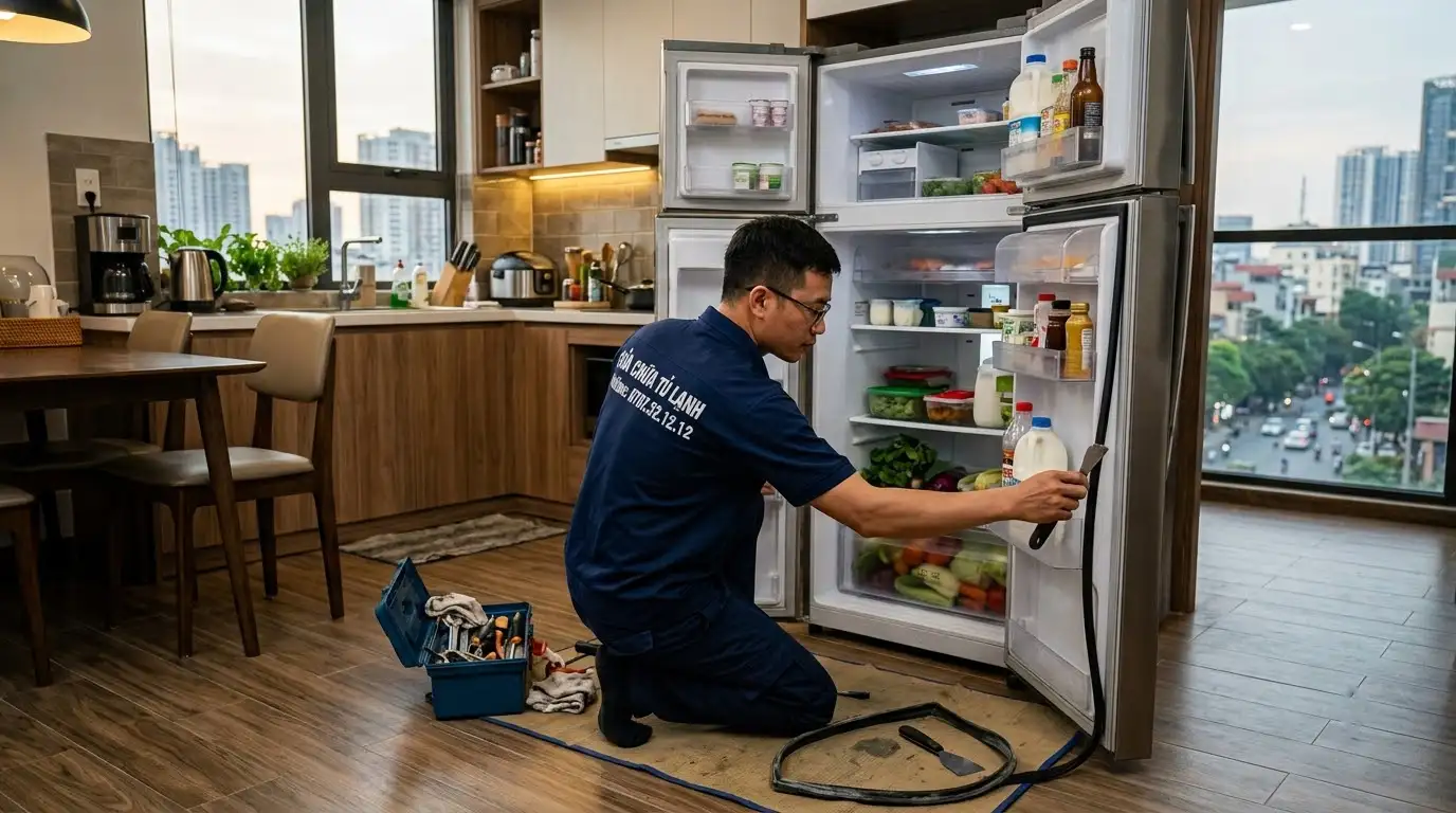 quy trình thay gioăng tủ lạnh chuẩn kỹ thuật