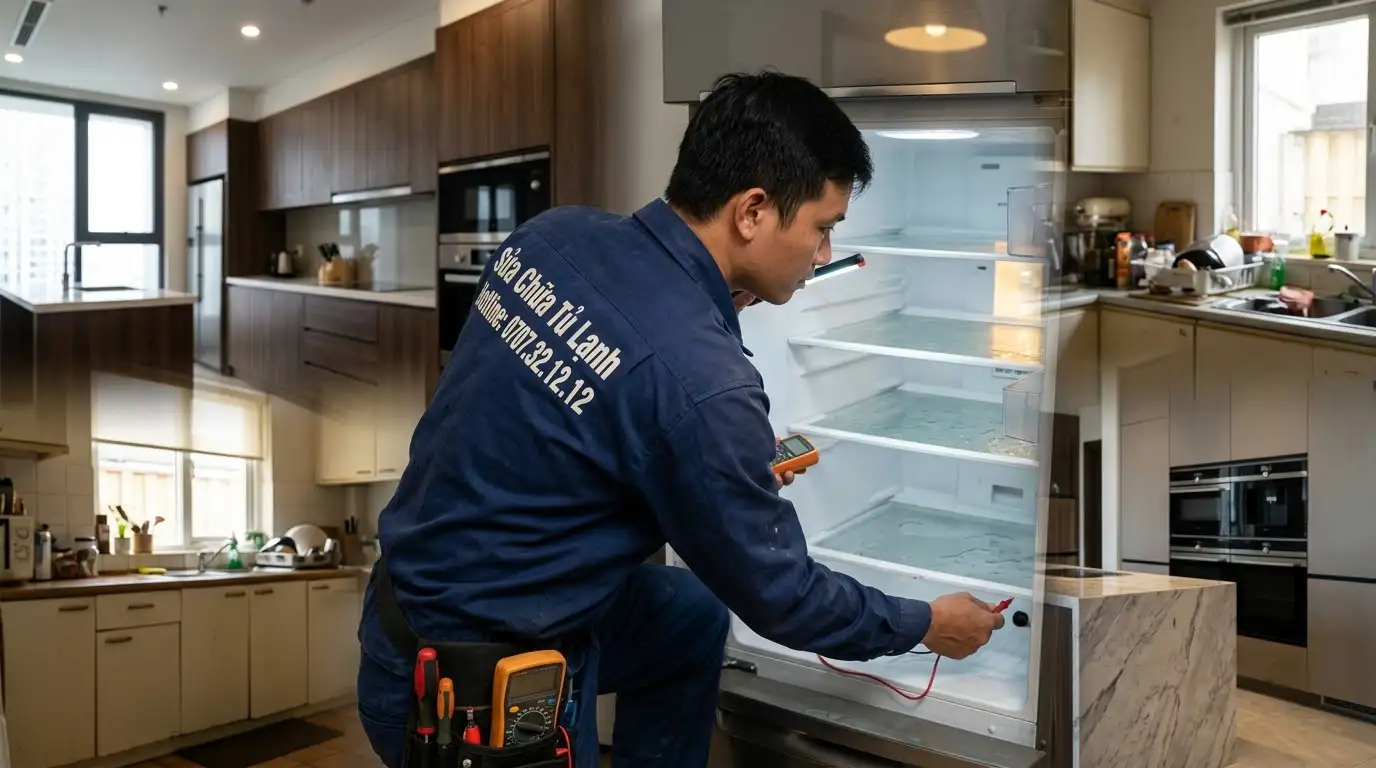 tủ lạnh bị đọng nước ngăn mát