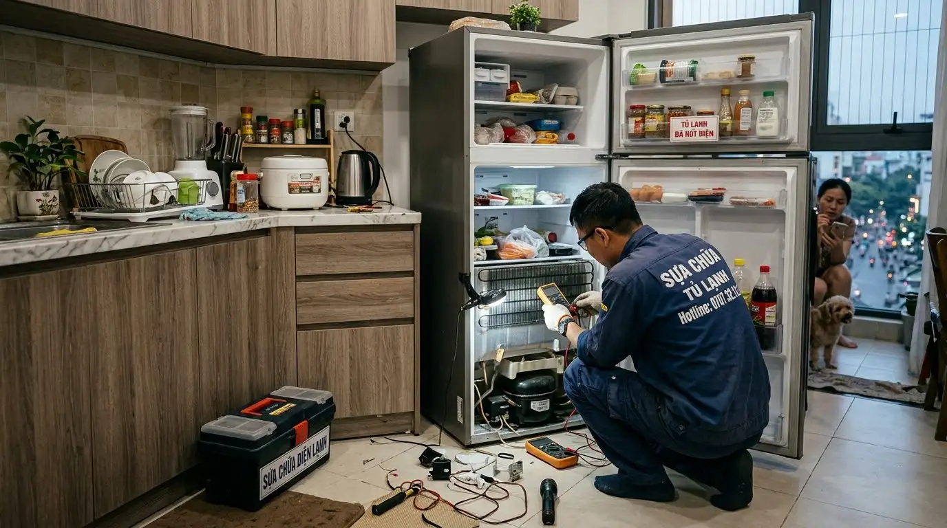 tủ lạnh bị giật điện và cách kiểm tra rò điện vỏ máy