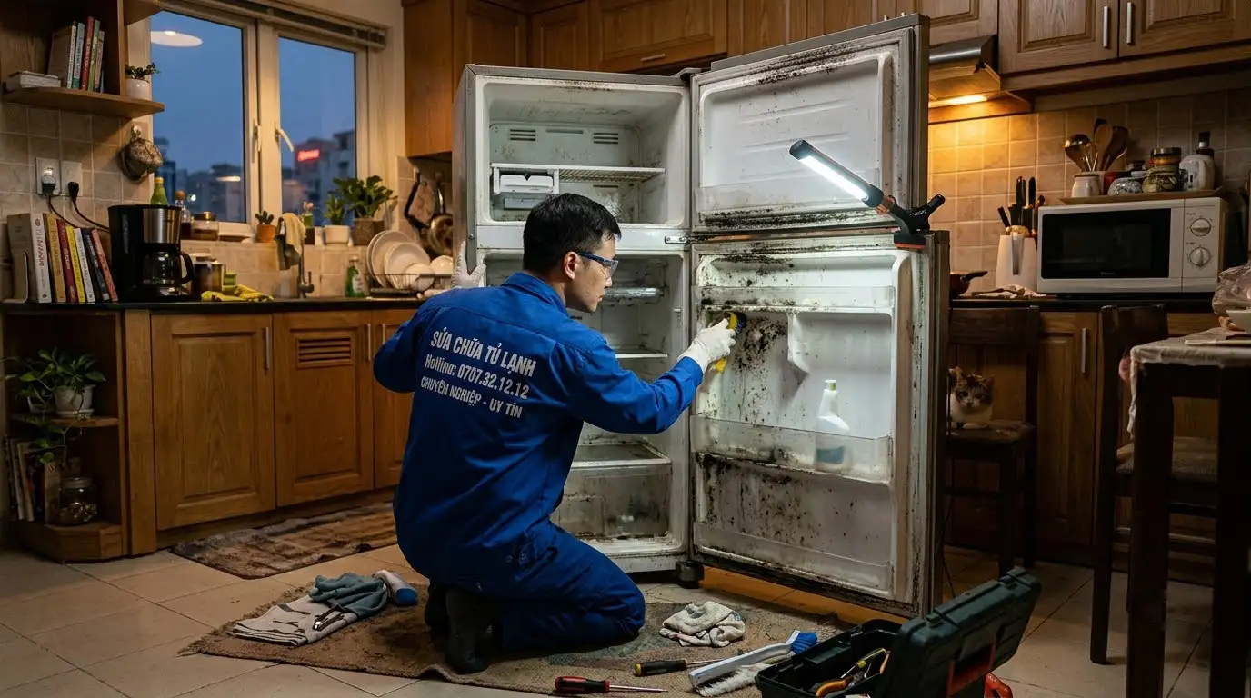 dịch vụ xử lý tủ lạnh bị mốc chuyên nghiệp