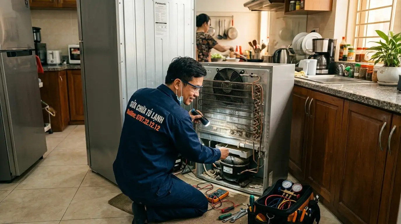 đo cuộn dây block máy nén tủ lạnh bị nóng phía sau