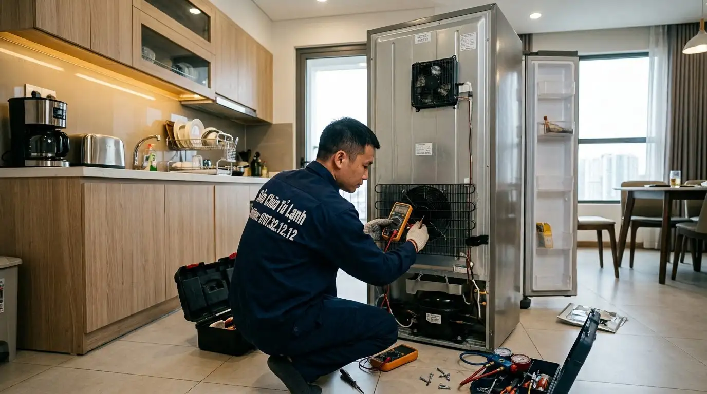 Kỹ thuật kiểm tra tủ lạnh chạy liên tục không ngắt