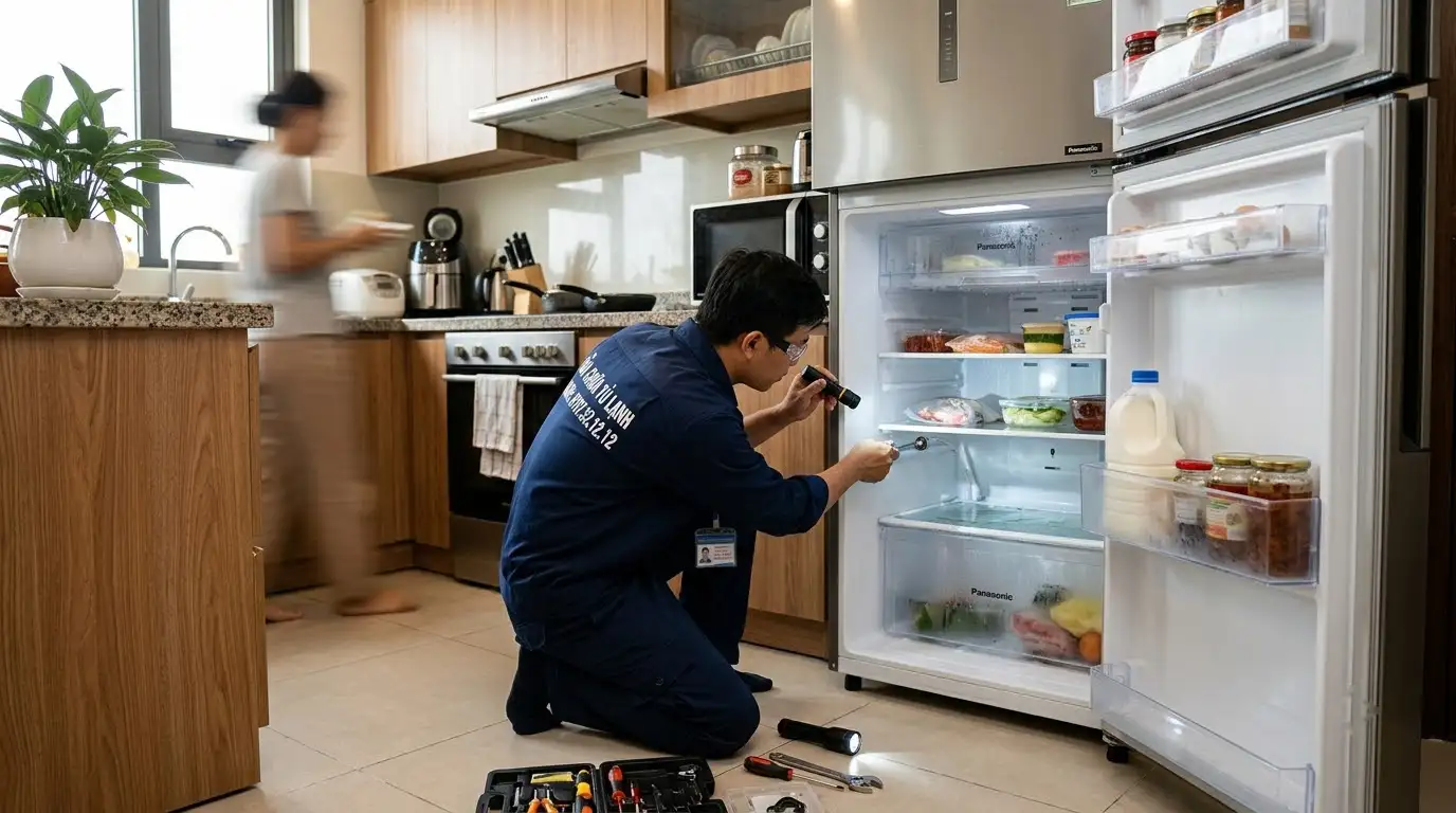 sửa tủ lạnh chảy nước ngăn mát