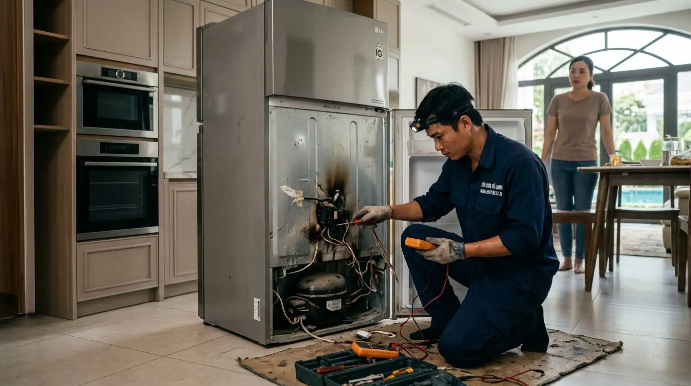 quy trình kiểm tra bo mạch và cuộn dây máy nén tủ lạnh