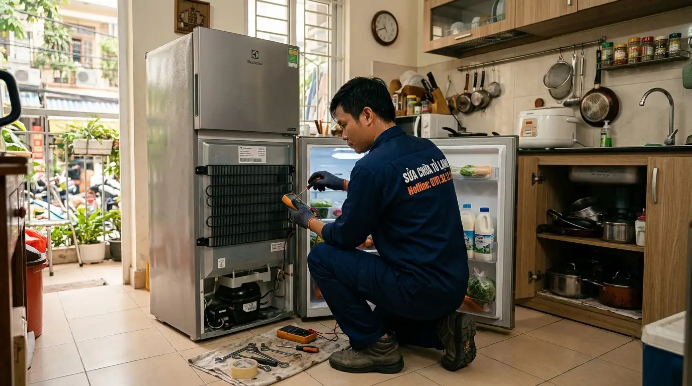 kiểm tra bo mạch và bộ xả đá khi tủ lạnh kém lạnh