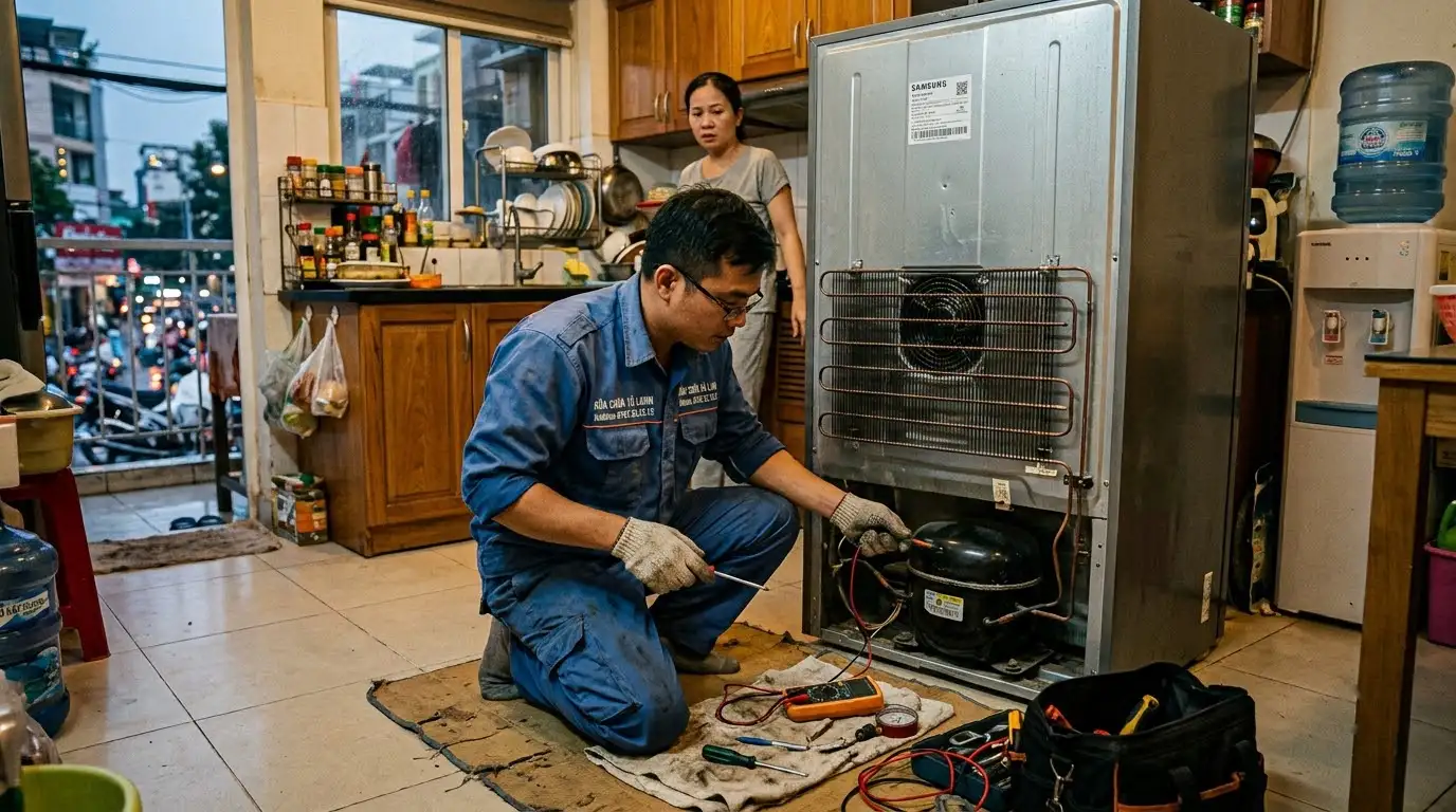 Bảng giá sửa chữa tủ lạnh kêu liên tục không ngắt