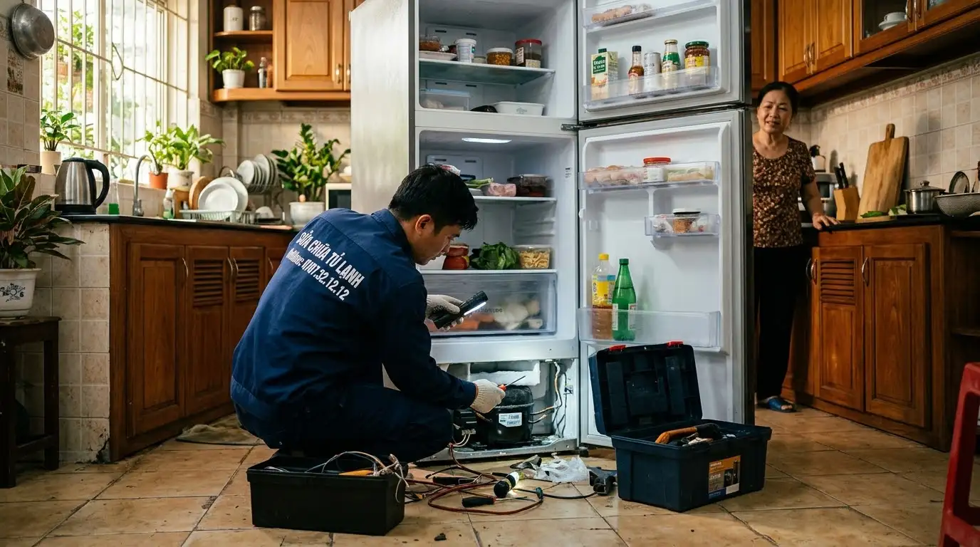 tủ lạnh kêu rè rè kiểm tra tại nhà