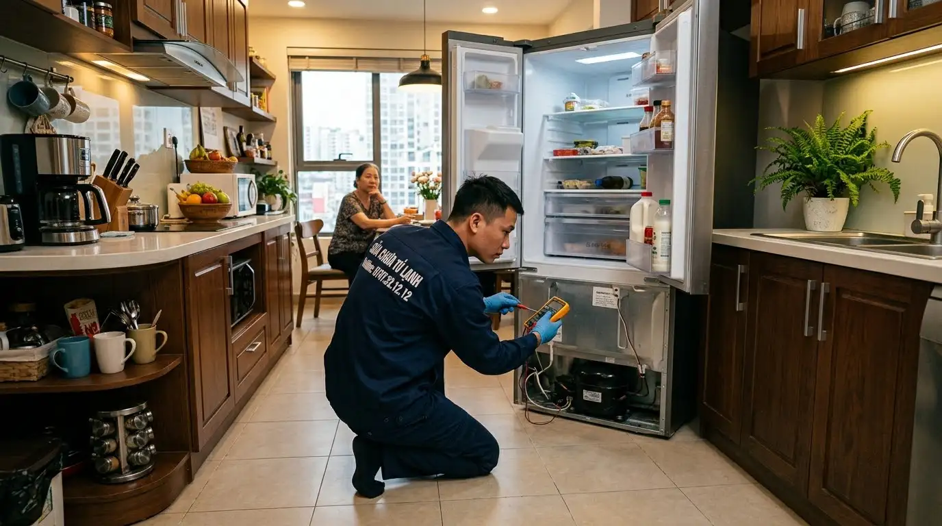 Bảng giá sửa tủ lạnh không đông đá niêm yết chính hãng