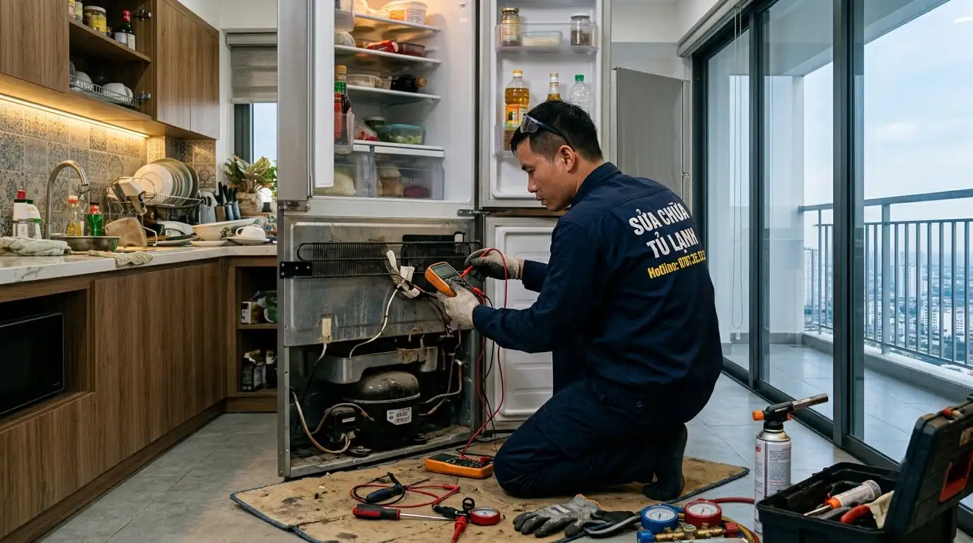 tủ lạnh không đủ độ lạnh do hỏng quạt gió
