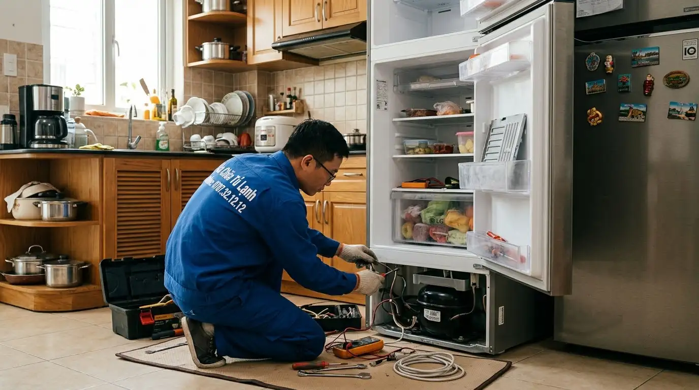 quy trình kiểm tra bo mạch tủ lạnh không vào điện