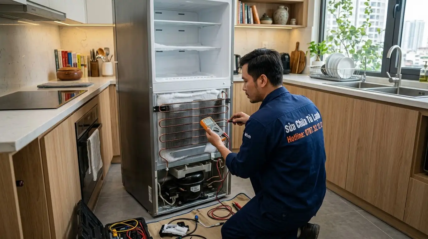 Kiểm tra nguyên nhân tủ lạnh lâu đông đá tại nhà