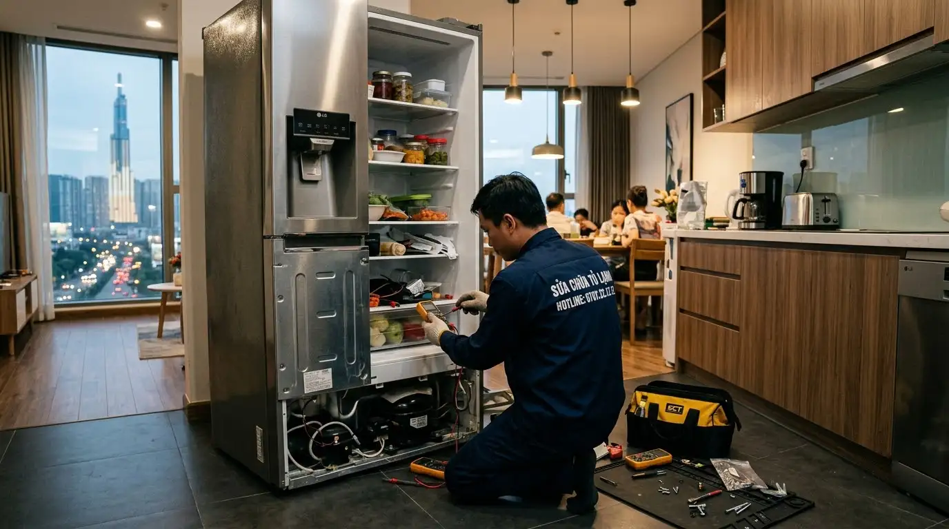 tủ lạnh lúc lạnh lúc không do hỏng cảm biến nhiệt