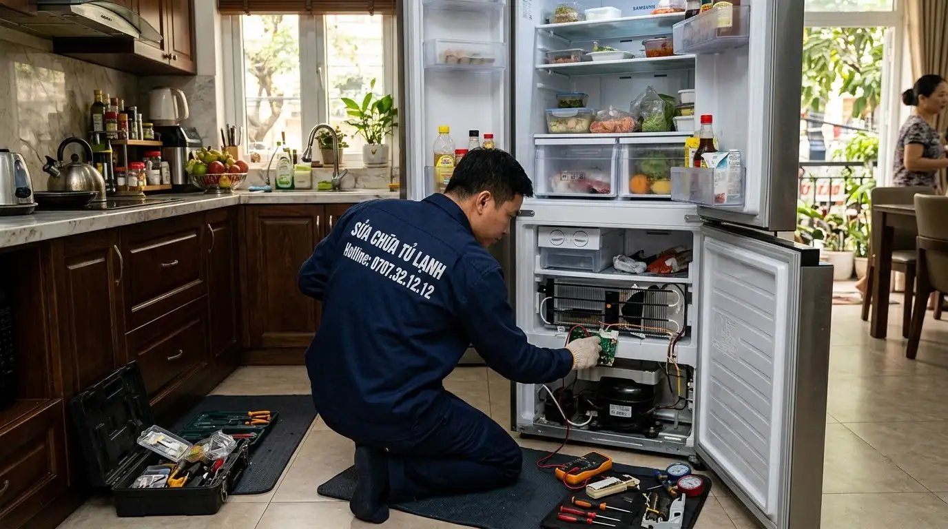 Đo thông mạch kiểm tra rơ le xả đá tủ lạnh